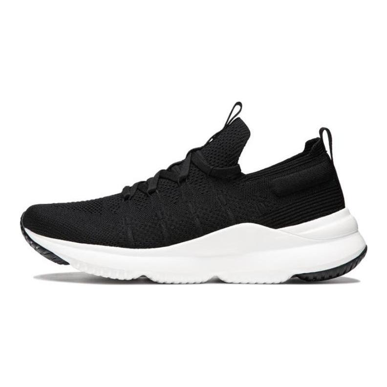 Li Ning Yunshu Cushioning Slip Resistant Abrasion Resistant Low Top Casual Shoes Women's Black White AGLU170-3