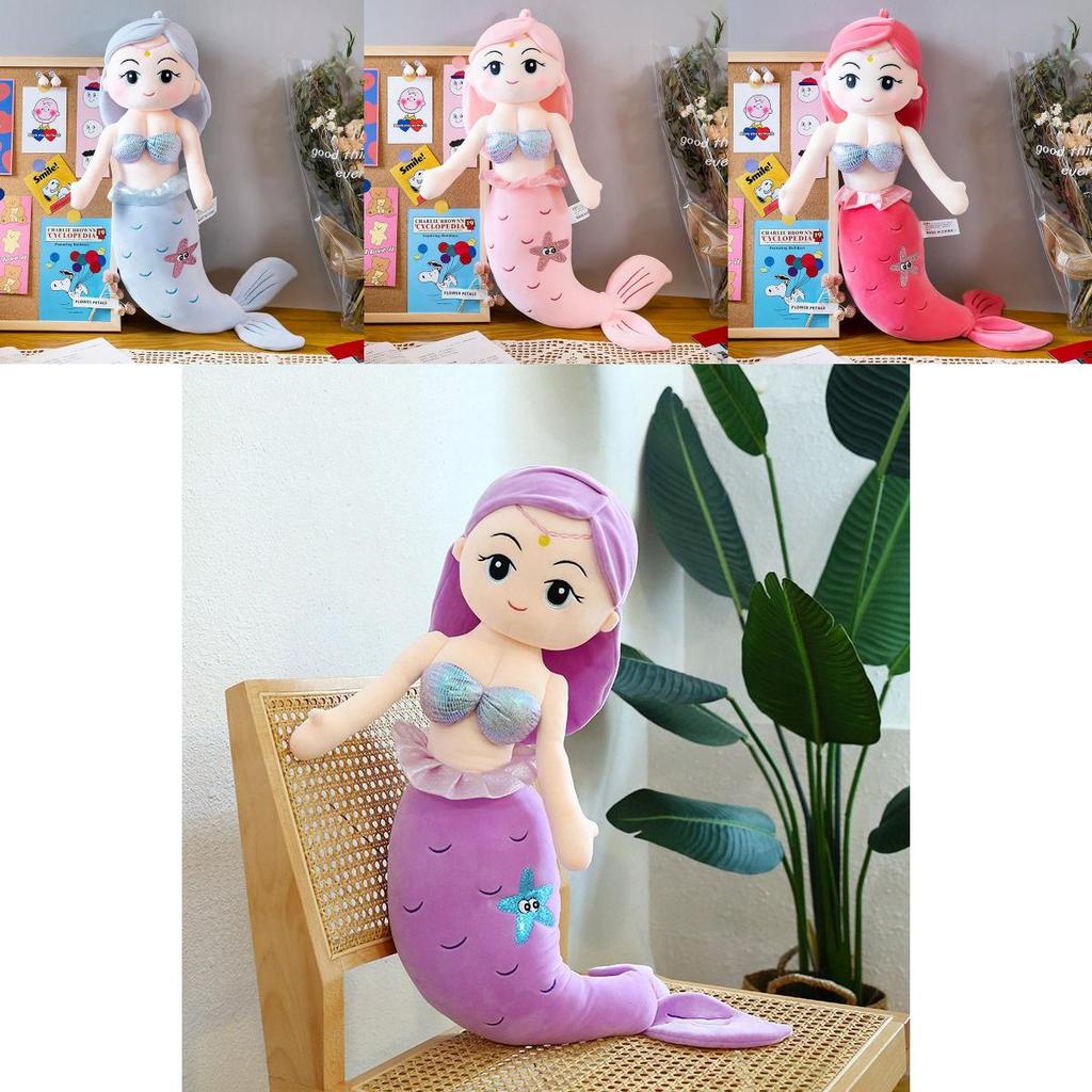 Adorable Mermaid Stuffed Plush Doll Soft Toy Perfect For Girls Birthday Gifts