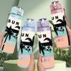 1PC Sun Sand Palm Beach View Pattern 750ml Color Plastic Sports Water Bottle Leakproof Flip Straw Lid Suitable for Sports Office Home Use