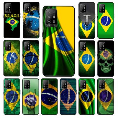 Coque de téléphone avec drapeau du Brésil pour OPPO A54 A74 A94 A53S A9 A5 A15 A16 A91 A96 A76 Reno8 8Pro Reno2 Z