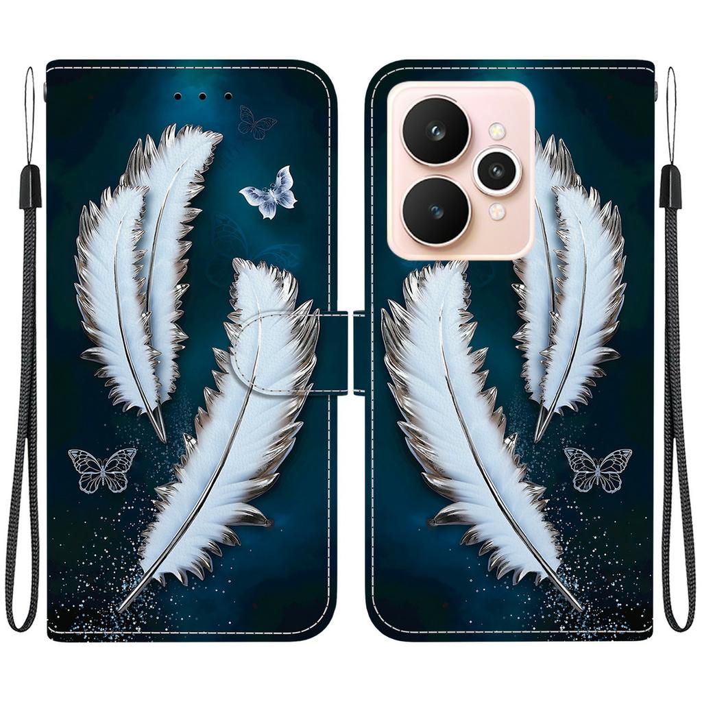 For Realme 15 Pro 5G/15 5G Case Pattern Printing Leather Wallet Phone Cover with Lanyard