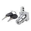Zinc Alloy Glass Door Lock with Keys for Cabinet Display Showcase Sliding Door Security Lock Fits 5 8mm Glass Panels
