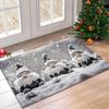 1 pieza Felpudo de Enano con Escena de Nieve Invernal, Alfombrilla Antideslizante para el Suelo, Adecuado para Sala de Estar, Dormitorio, Baño, Decoración de Casa de Vacaciones