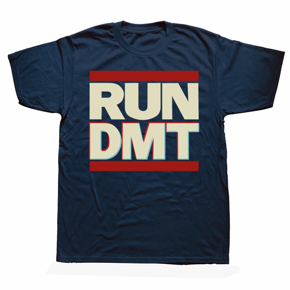 Lustiger Lauf Dmt Droge Psychedelische Grafik T-Shirts Herren Damenmode Lässiges T-Shirt 100% Baumwolle Lockeres Übergroßes T-Shirt