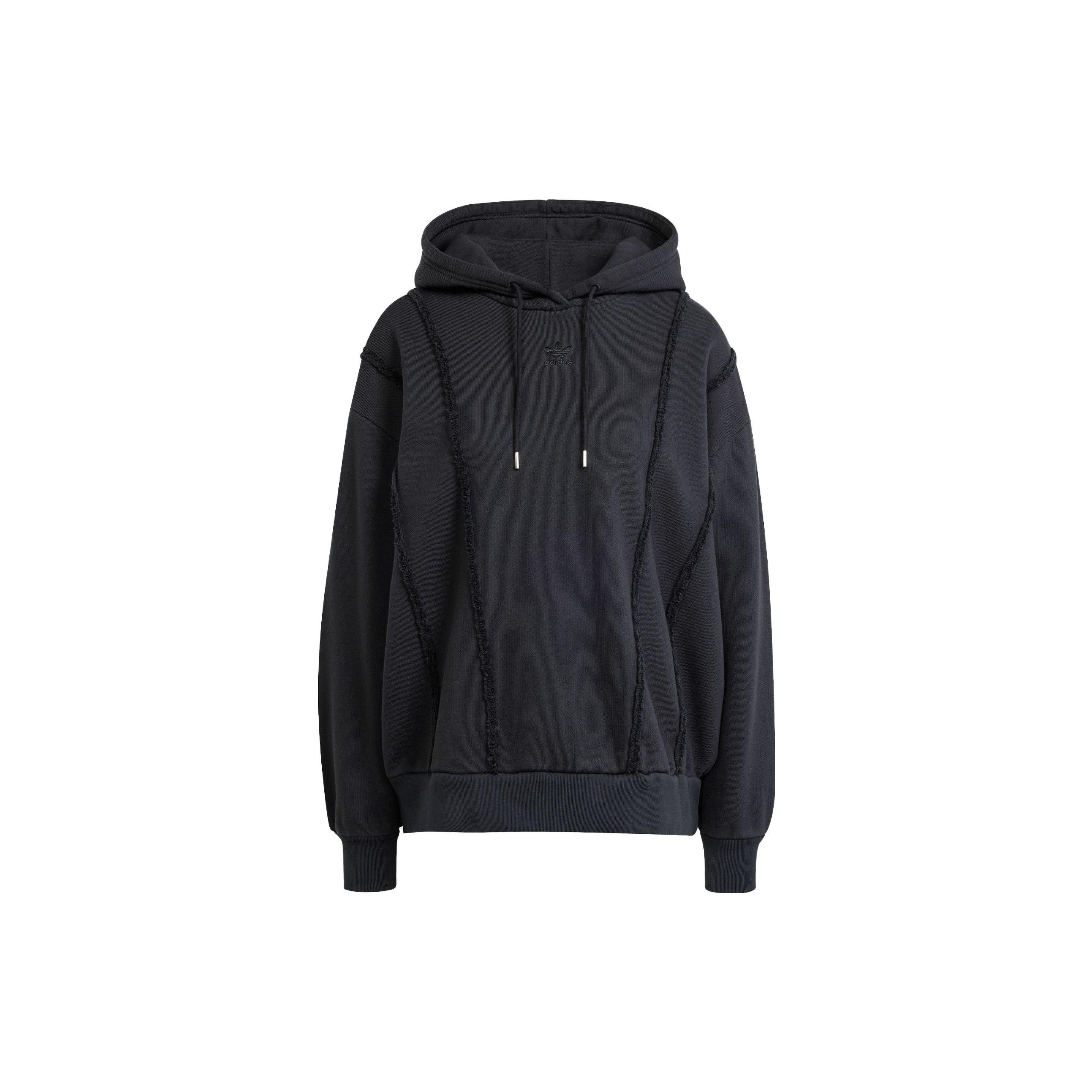 (WMNS) adidas originals Distressed Hoodie Asia Sizing Black Women s IY9025 S
