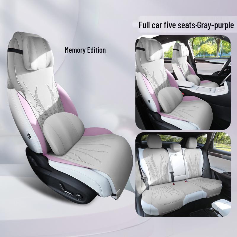 Galaxy L7 Car Seat Cushion - All-Season Ventilated Suede Half-Wrap Cover