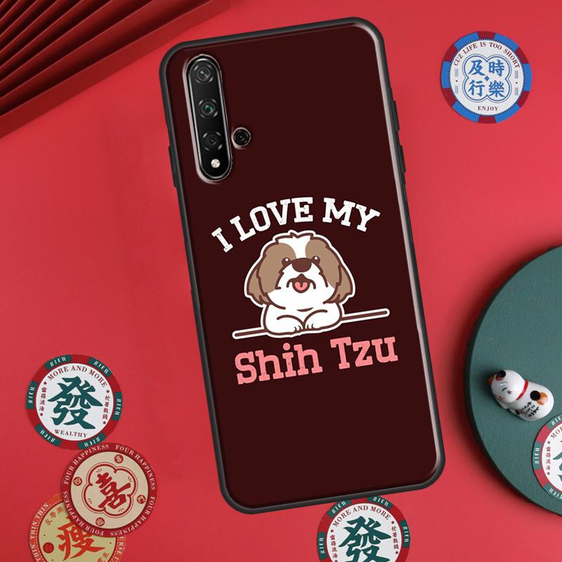

Cartoon Shih Tzu Dog For Huawei P20 P30 P40 Lite P60 Pro Nova 12i 11i 8i 12s 9 10 SE Y90 Y60 Y70 Y72 Y61 Y91 Case Huawei Nova Y90