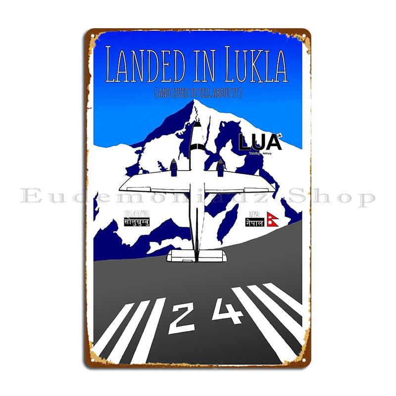 Lukla Nepal Metal Plaque Poster Vintage Custom Rusty Party Designing Tin Sign Poster 20x30cm