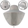 Unisex Wide Brim Sun Hat with Neck Flap UPF 50+ Breathable Cooling Neck Guard Safari Cap for Hiking Fishing