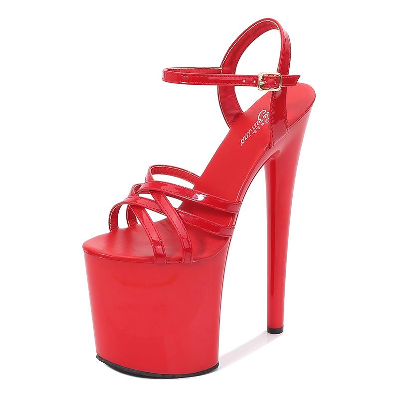 Women's 2020 New Summer One-word Sandals - 20cm Versatile Sexy Stiletto High Heels