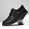 Retro Cow Leather Shoes Men Loafers Handmade Casual Leather Shoes Moccasins Men Flats Shoes
