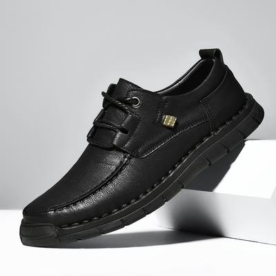 Retro Cow Leather Shoes Men Loafers Handmade Casual Leather Shoes Moccasins Men Flats Shoes