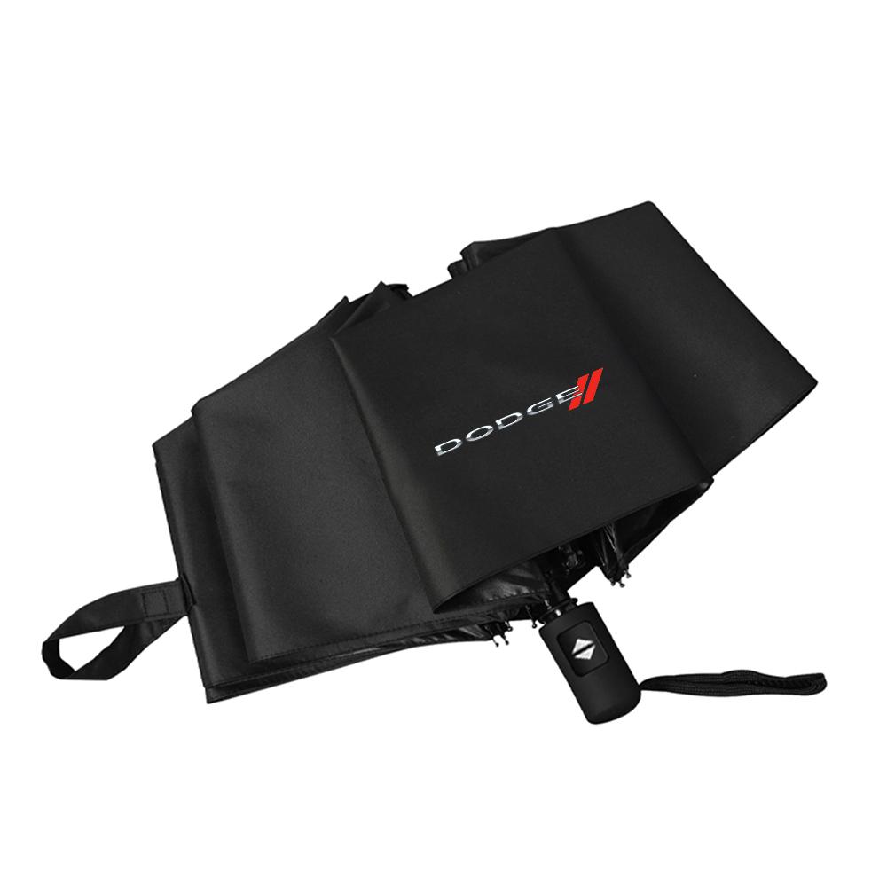 Car Emblem Folding Windproof Sunshade Umbrella Auto Accessories For Dodge Durango Caliber Challenger SXT SRT Magnum Ram Caravan U777