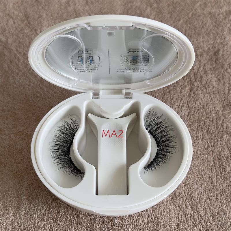 LUXURIÖSE D-Locken Weiche Magnetische Wimpern Oberes und Unteres Magnetisches Wimpern-Set Wiederverwendbar Tierversuchsfrei mit Fach Wimpernbox