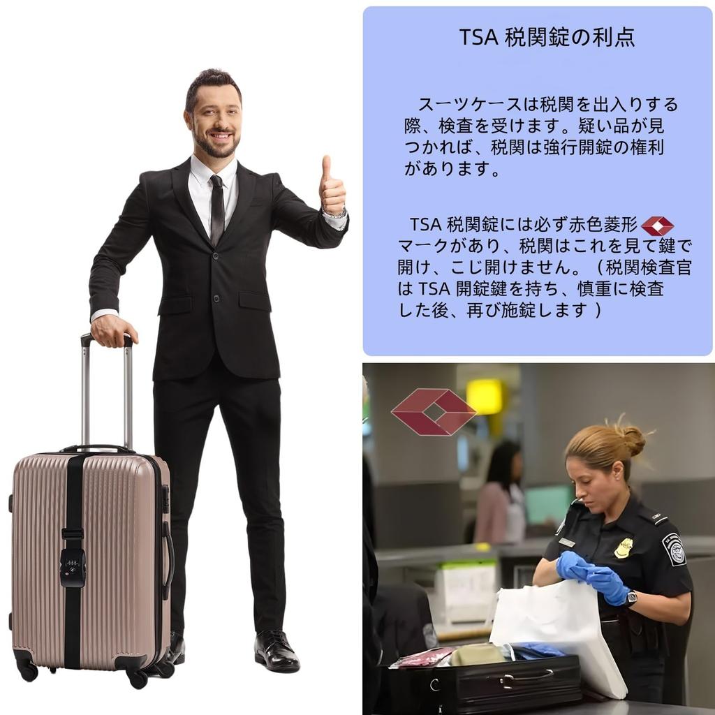 High-quality, convenient travel accessory: TSA-locked suitcase strap - marker for your suitcase at the airport, anti-theft, and baggage burst preventi
