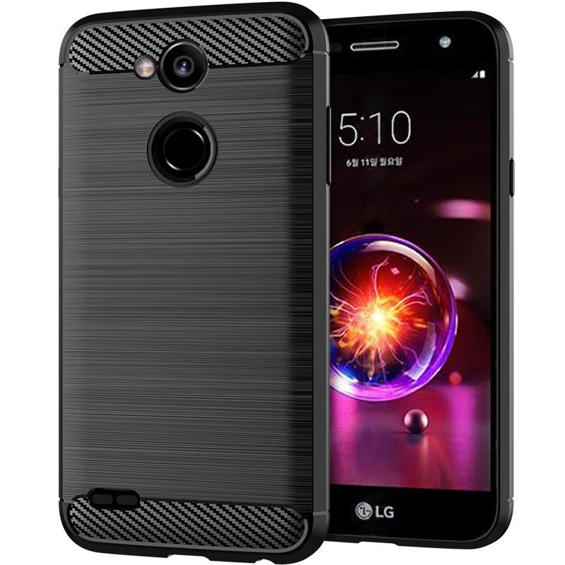 Silicone Case for LG X5 2018 K10 Power Shockproof Carbon Fiber Phone Cover for Lg X Power 2 LG X Power3 Soft TPU Cases