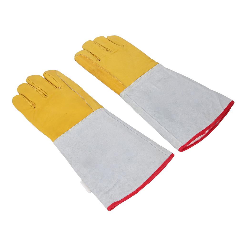 2 Stk. LN2 Schutzhandschuhe 40cm Frostschutz Tieftemperatur Rindslederhandschuhe für flüssigen Stickstoff Trockeneis Kühllagerung