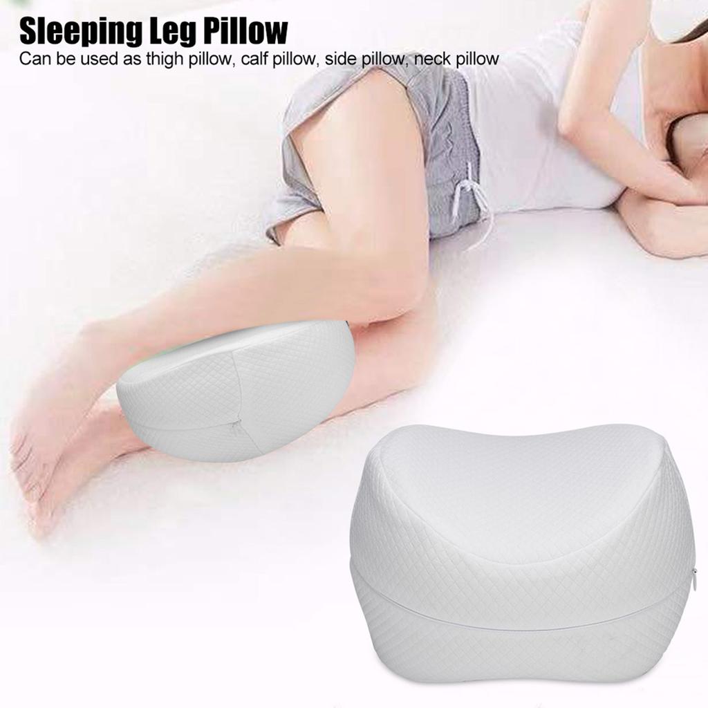 Household Memory Foam Knee Support Leg Pillow Cushion for Sleeping Pain Relief White