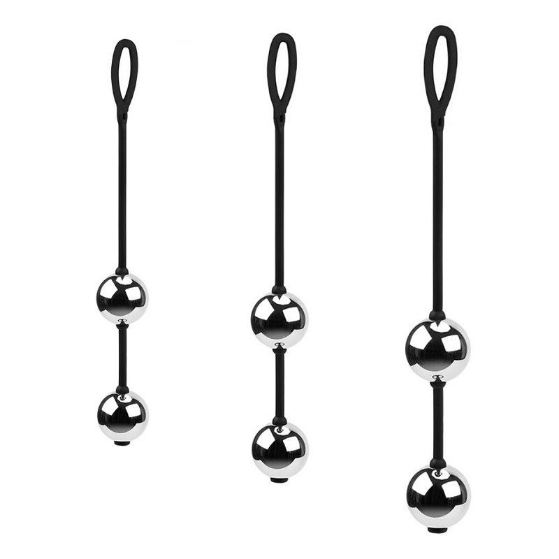 3 dimensioni metallo termoretraibile palla butt plug donne riduzione figa palla coppia vaginale termoretraibile palla figa giocattoli del sesso femminile