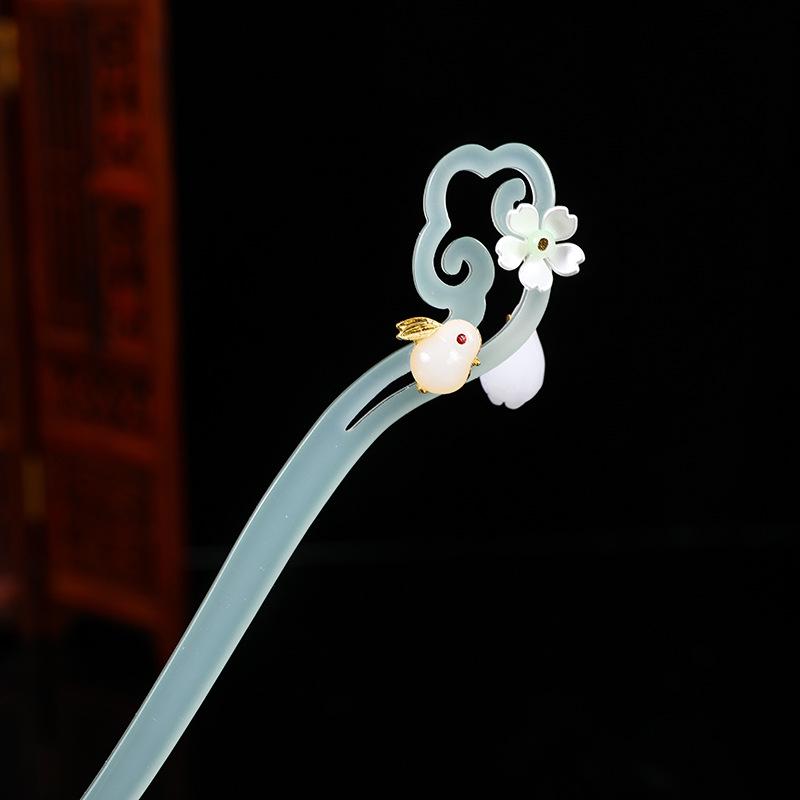 Antique-Style Wooden Hairpins: Chinese Qipao & Hanfu Headdress Accessories, Handmade for Hair Styling