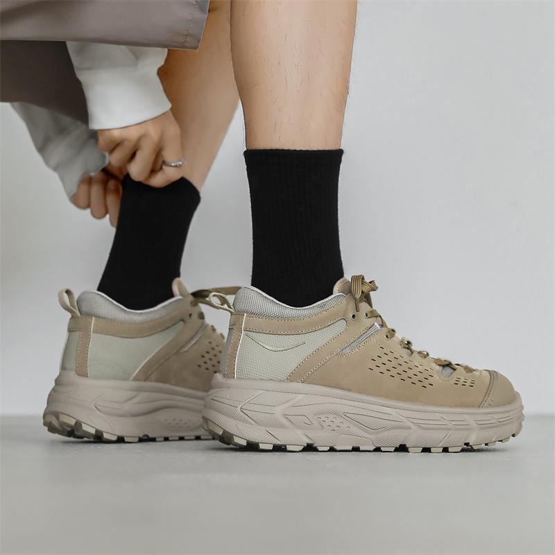 Fashion Men's hiking shoes Fashionable street versatile style Outdoor leisure walking Daily office party Thick soled Breathable shoes