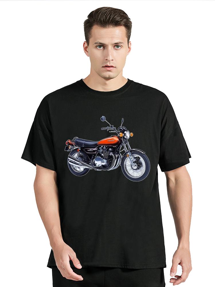 Japan Z1 900 1973 Vintage Image Motorcycle T-shirt Men Cotton T Shirt Graphic Oversized Tshirt