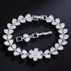 2026 European and American Light Luxury Flower Bracelet Silver Inlaid Jewelry Zircon Simple Fashion Niche Banquet Daily Versatile Bracelet