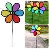 6pcs Flower Wind Spinner Lawn Pinwheel Garden Windmill for Garden Yard Party Outdoor Decor