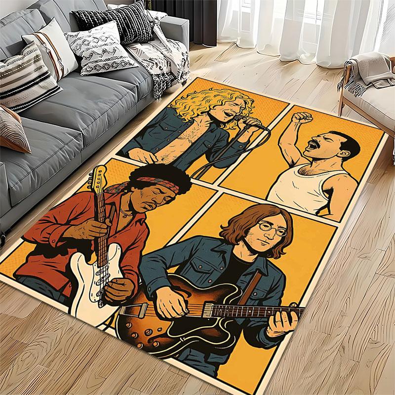 Legendary Rock Music Icons suitable as a non-slip mat for the living room or bedroom sofa