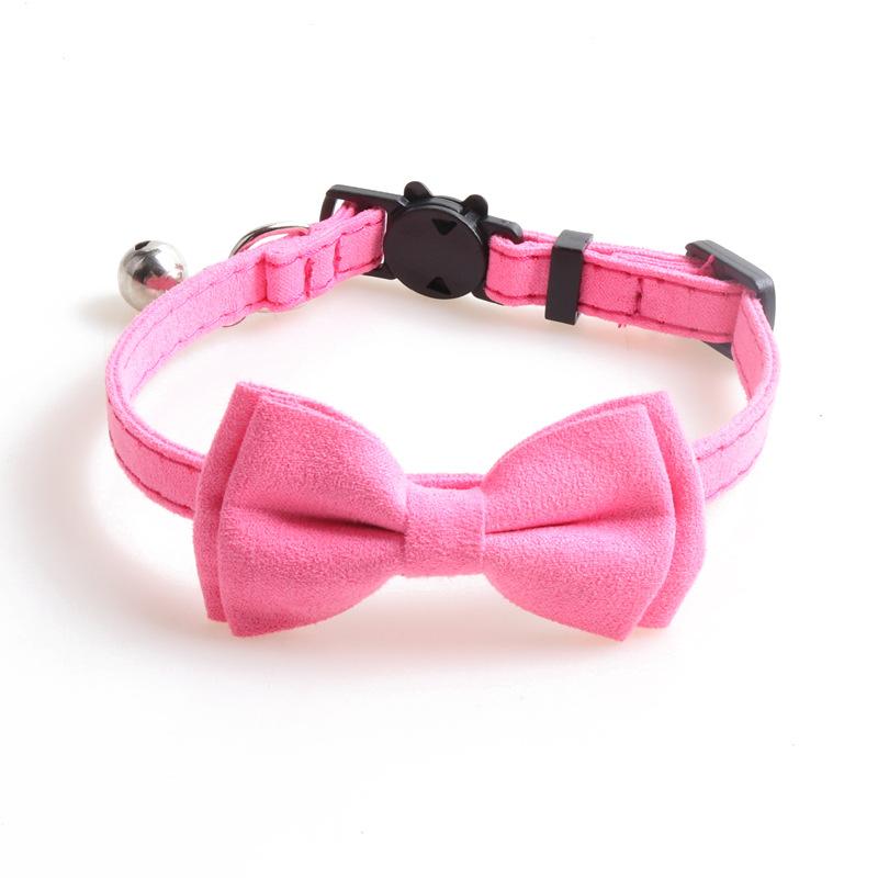 New Pet Dog Collar Solid Color Macaron Suede with Bow for Cats and Dogs  Dog Accessories for Small Dogs Dog Harness Dogs Leash