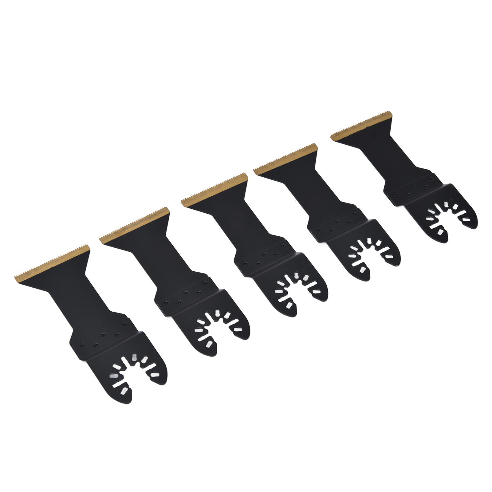 

5 шт. Лезвия для осциллирующего инструмента Универсальная пила Удлиненный H-тип Биметаллические с титановым покрытием 134 дюйма