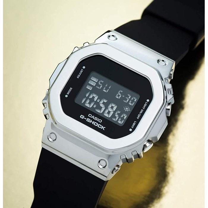 Casio G-Shock Watch Men's Digital Metal Outdoor Sports Black Silver GM-S5600-1