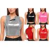 Ladies Glossy PU Leather Crop Top S-3XL Front Double Zippers Sleeveless Slim Tank Top for Club Rave Party Nightwear