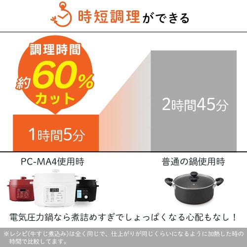 IRIS OHYAMA Electric Pressure Cooker 4.0L White PC-MA4-W