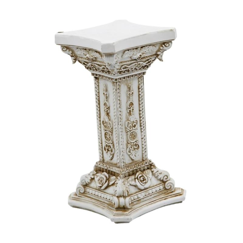 Roman Pillar Garden Statues Resin Roman Column Figurines Display Pedestal Stand Sculptures Garden Outdoor Indoor Decors