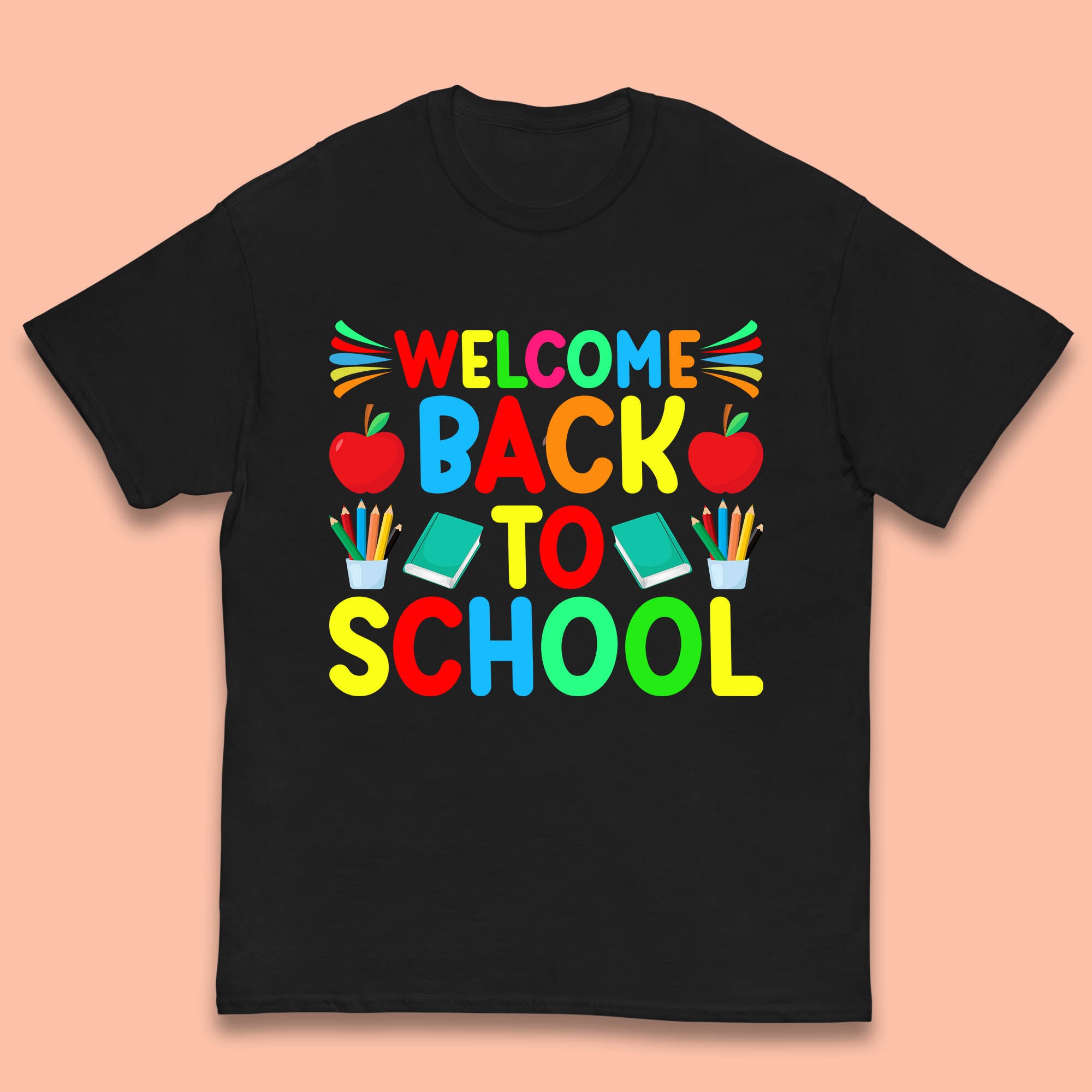 Welcome Back To School Happy First Day Of School Western School Kids T Shirt 140