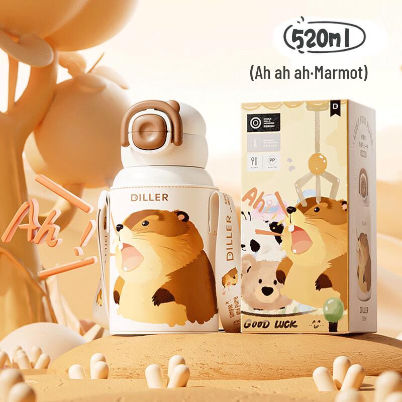 Dileber Animal Party Kids Insulated Water Bottle