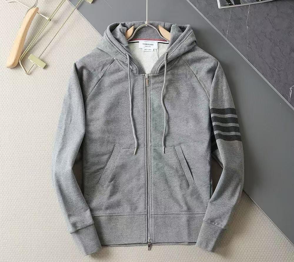 

Классическое худи на молнии с четырьмя полосками, окрашенное пряжей, для мужчин и женщин L