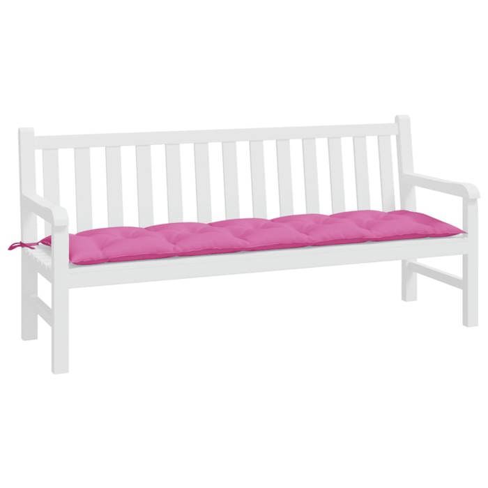 VidaXL Coussin de banc de jardin rose 180x50x7 cm tissu oxford 361638