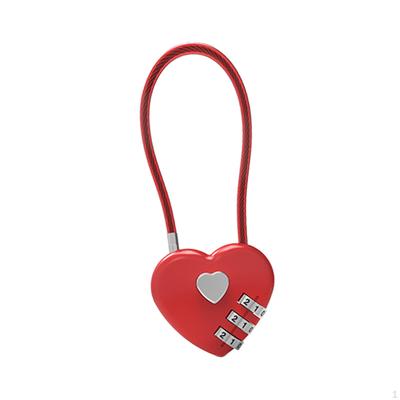 Heart Shape Love Lock Shaped Keepsake Combination for Year