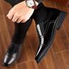 Men's Formal Leather Shoes Men's Business Leather Shoes New Leather Single Shoes Office Commuter Wedding Shoes
