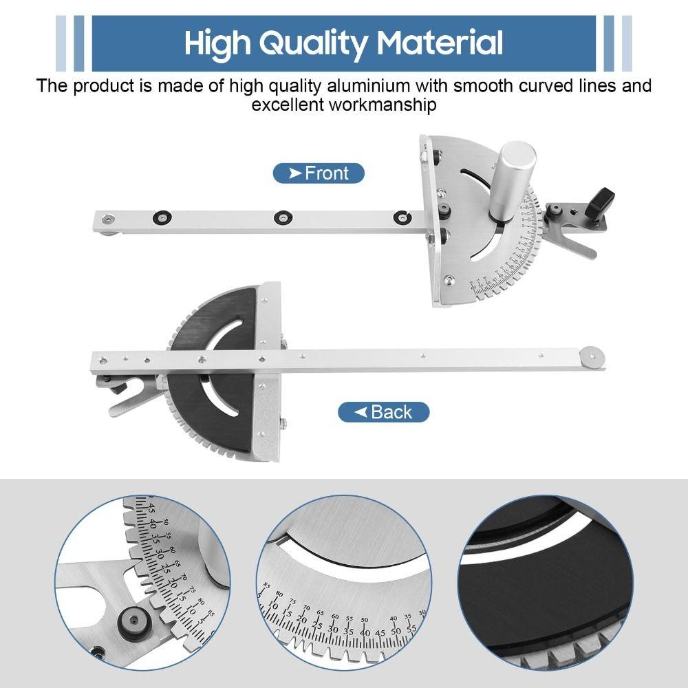 Woodworking Miter Gauge Precision Angle Ruler Universal Push Ruler  Sawing Assembly