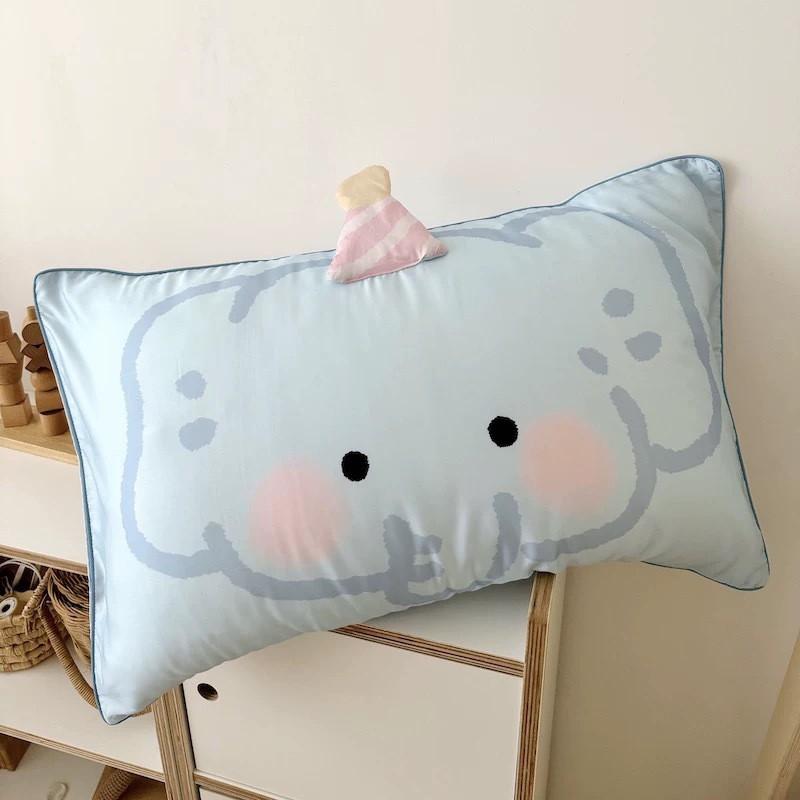 60S Tencel Lyocell Pillowcase Kids Adults 30x50cm Single Or 48x74cm Pair Soft Breathable Bedding Cover Ins Style Printed
