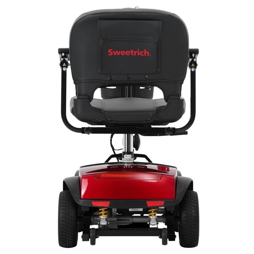 Elderly Electric Four Wheel Scooter S1 Sport Foldable Four Wheel Electric Scooter 300W 12AH Advanced Mobile Bicycle Red