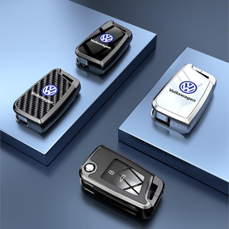 Car Remote Key Case Protector Cover Shell Holder for VW Volkswagen Golf 7 MK7 Tiguan MK2 T-roc T-cross Auto Keychain AccessoriesKD2