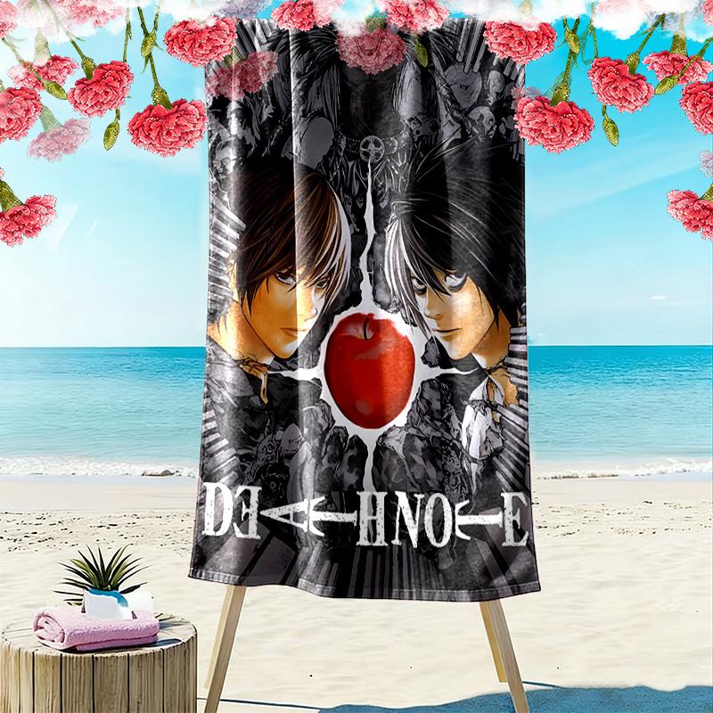 Death Note Print Beach Towel, Large Soft Quick Dry Towel for Beach Camping Swimming