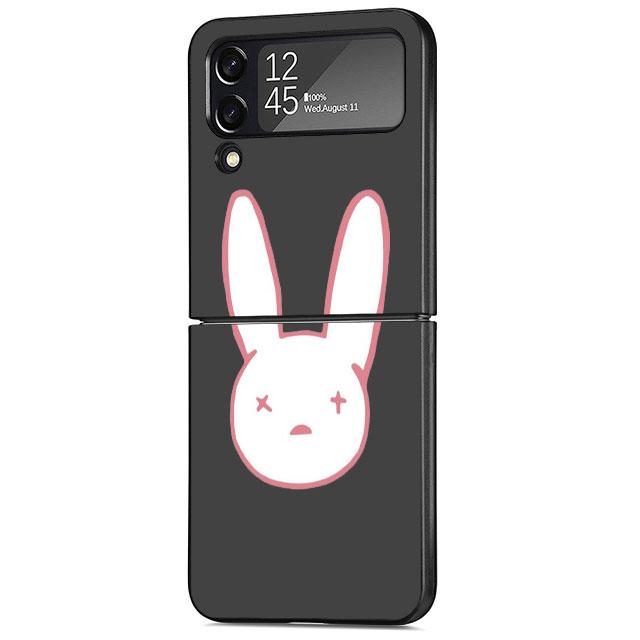 Custodia Bad Bunny X100pre Per Samsung Galaxy Z Flip 3 4 5G Nera Rigida PC Alloggiamento Telefono Z flip4 Lusso Coque Guscio
