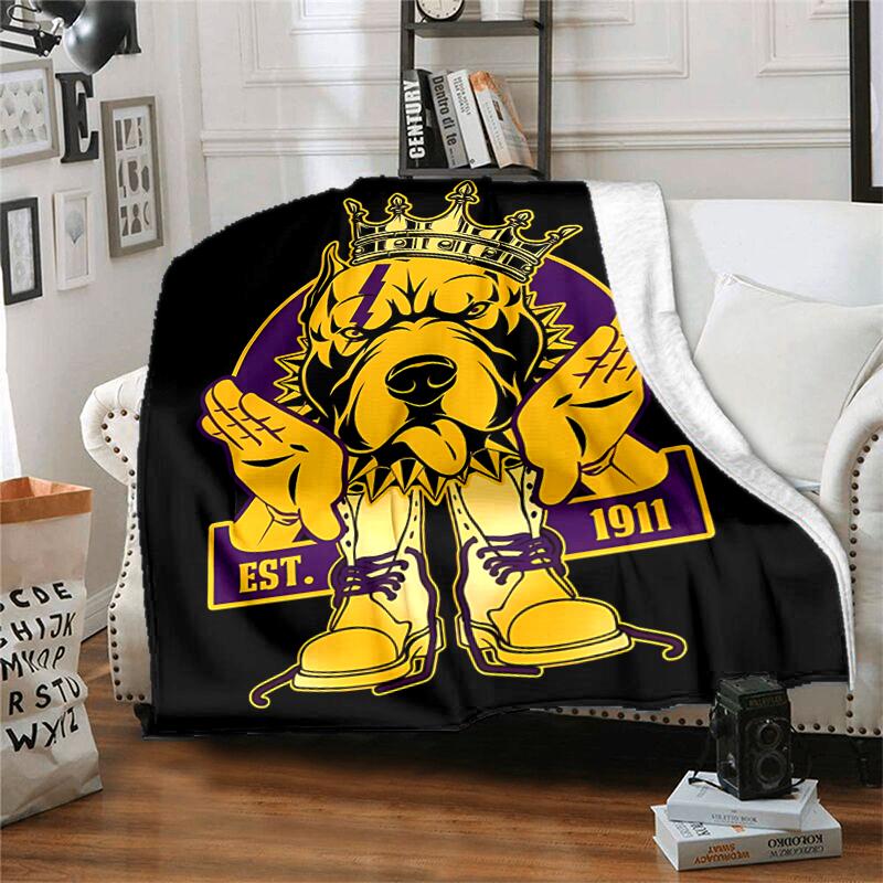1pc Blanket Omega Psi Phi logo1 Print Design, Lightweight Blanket for Sofa, Bed- Soft &Warm, Gift for All Seasons like Christmas, Halloween
