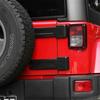 Mattschwarze Äußere Heckklappen-Türscharnierabdeckleisten für Jeep Wrangler JK 2007-18