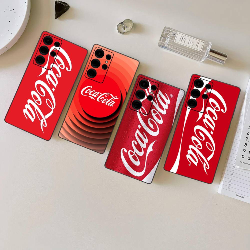 Logo C-Coca C-Cola Fashion Phone Case For Samsung S 24 Fe 25 Ultra Plus 20 Lite 21 30 22 23 24 22 Ultra 5G Fundas